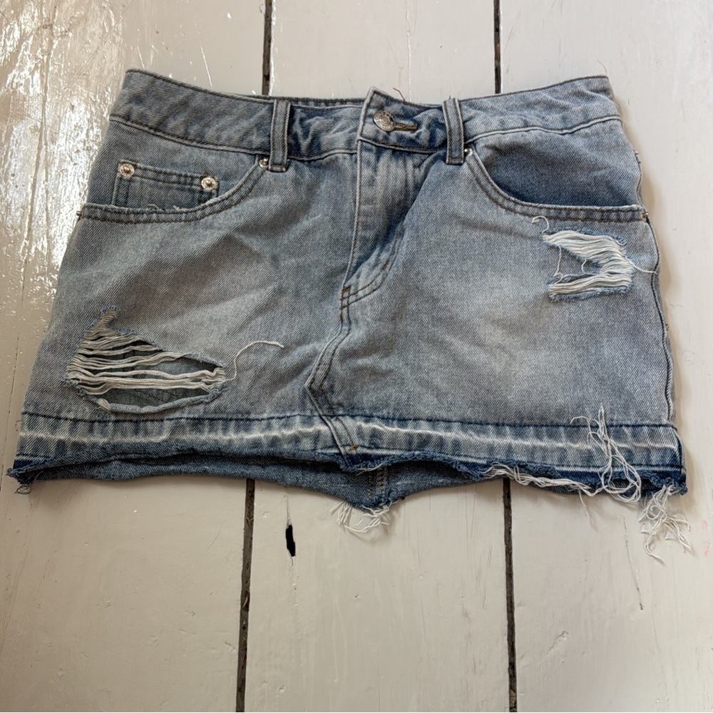 Edikted Blue Casual Mini Skirt